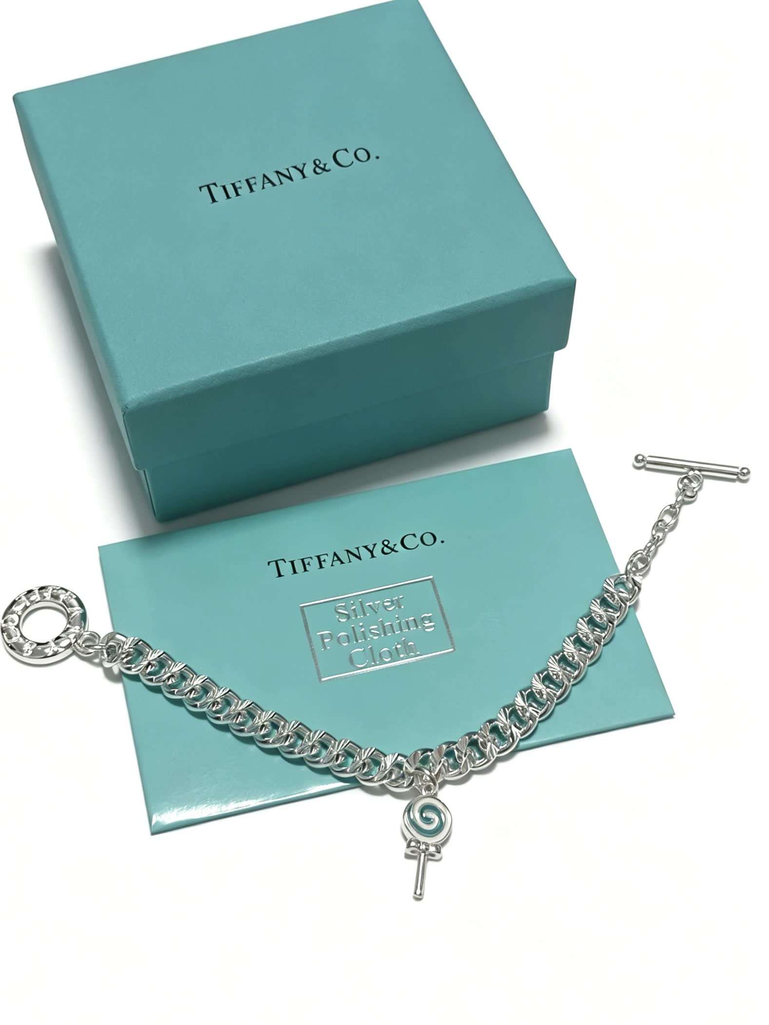 Tiffany & Co. Sterling Silver Bracelet with Lollipop Charm